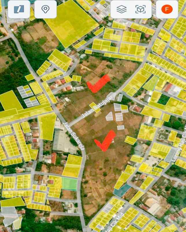 dijual tanah 39 000 m2 di sukarami palembang