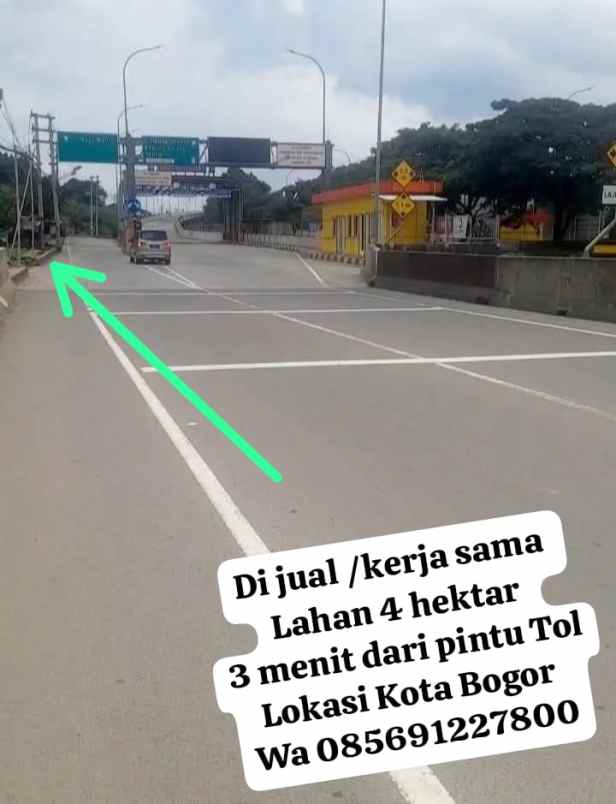dijual tanah 4 hektar di tanah sareql kota bogor