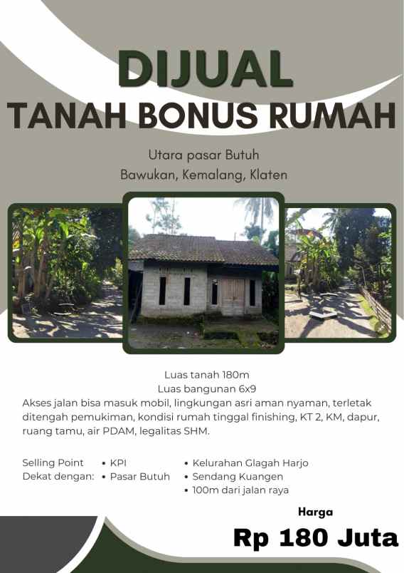 dijual tanah bawukan