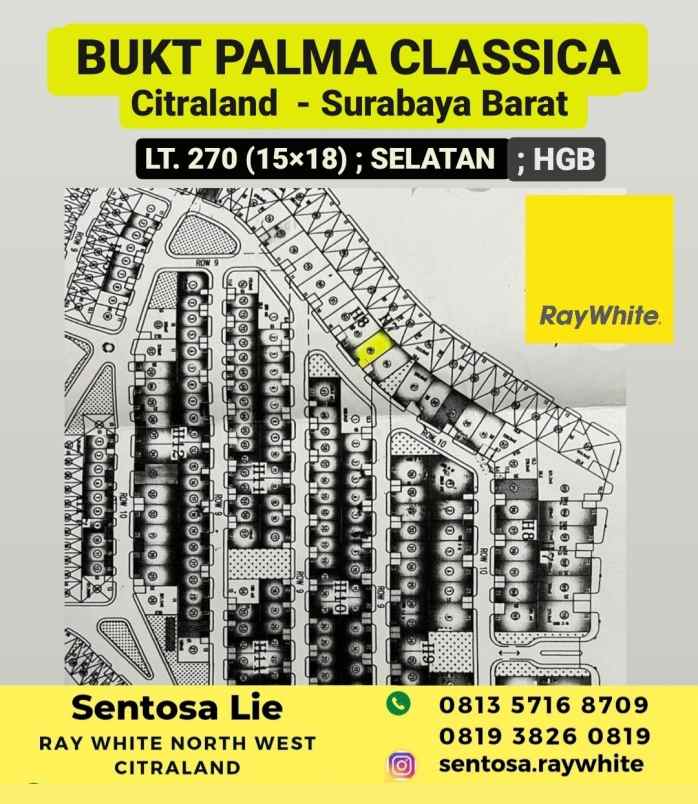 dijual tanah bukit palma classica