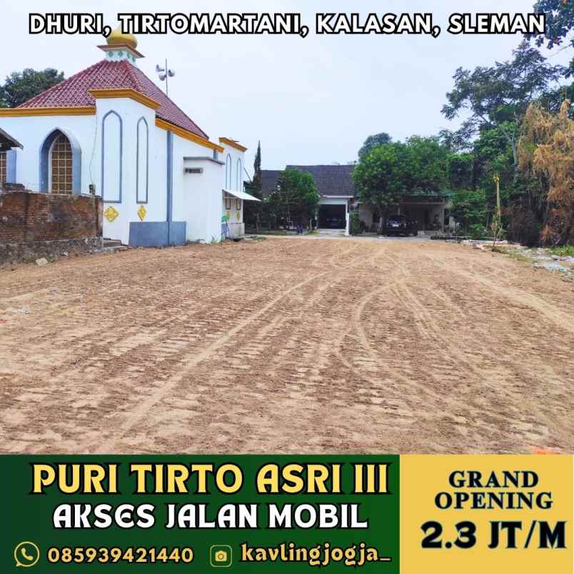 dijual tanah dhuri tirtomartani kalasan