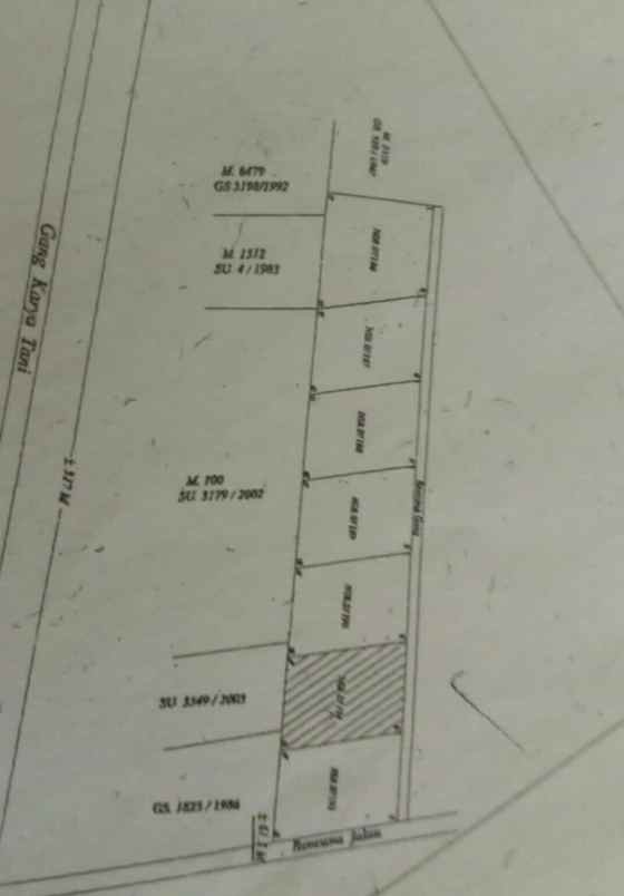 dijual tanah di jl karya tani persis depan sma 10