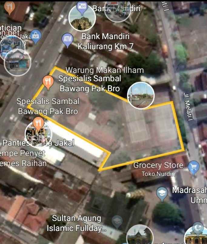 dijual tanah jl kaliurang km 7 babadan