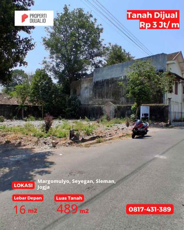 dijual tanah jl kebon agung margomulyo