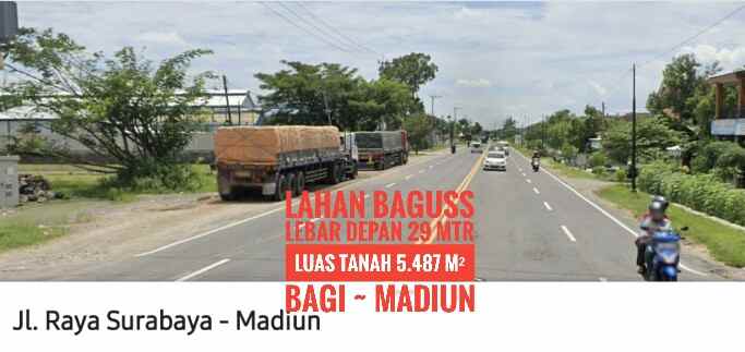 dijual tanah jl raya surabaya madiun