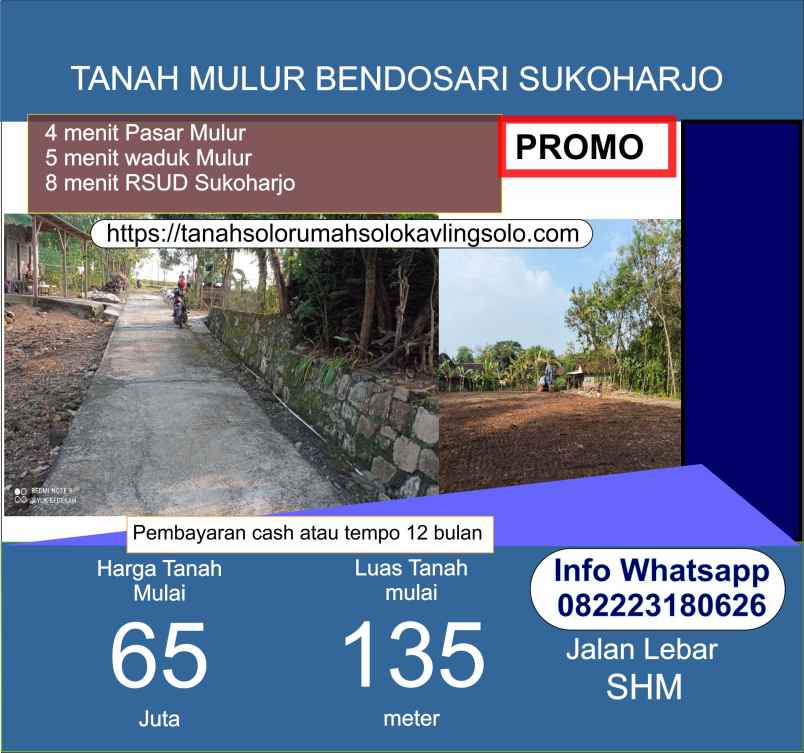 dijual tanah mulur sukoharjo