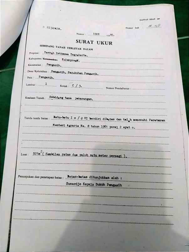 dijual tanah pengasih kulonprogo