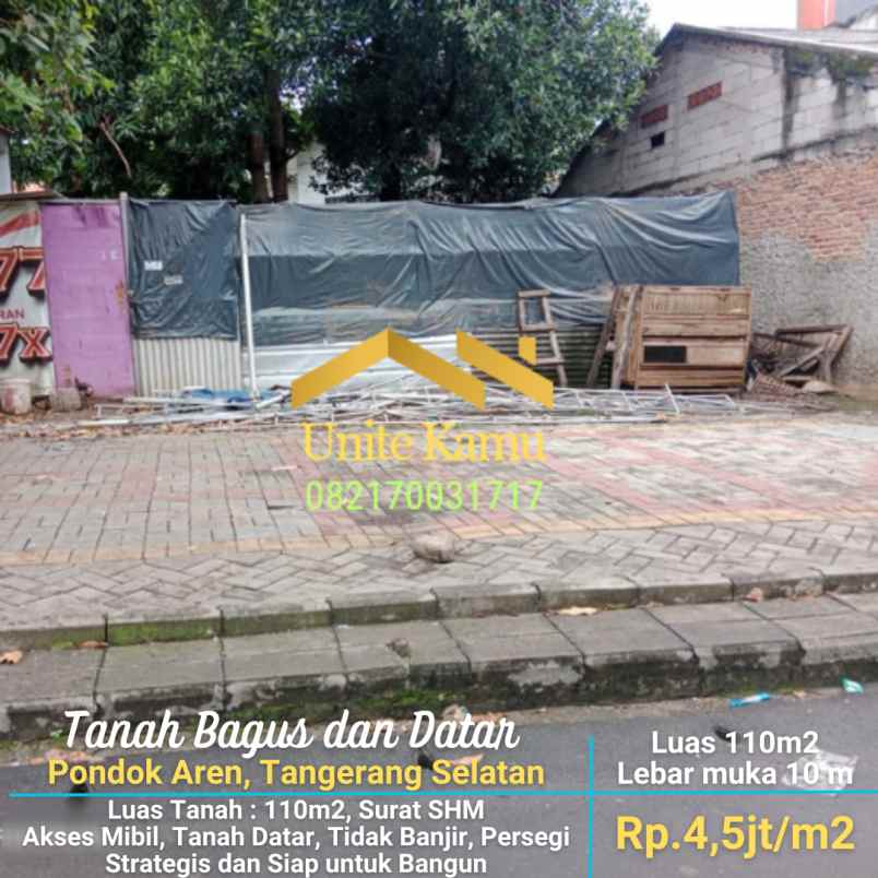 dijual tanah pondok aren pondok aren