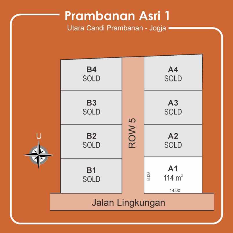 dijual tanah prambanan siap bangun sisa 1 kavling