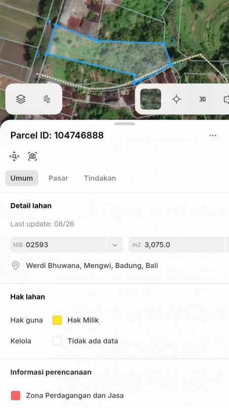 dijual tanah raya denpasar singaraja