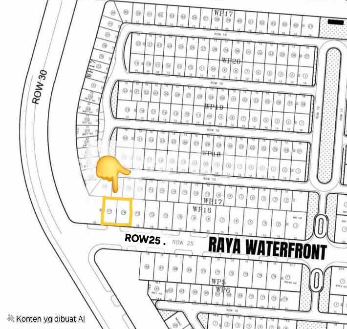dijual tanah raya waterfront citraland