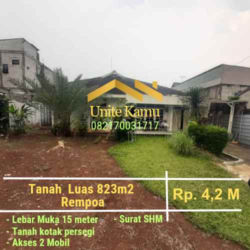 dijual tanah rempoa ciputat