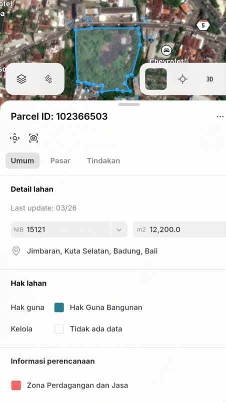 dijual tanah samping mcd kfc udayana