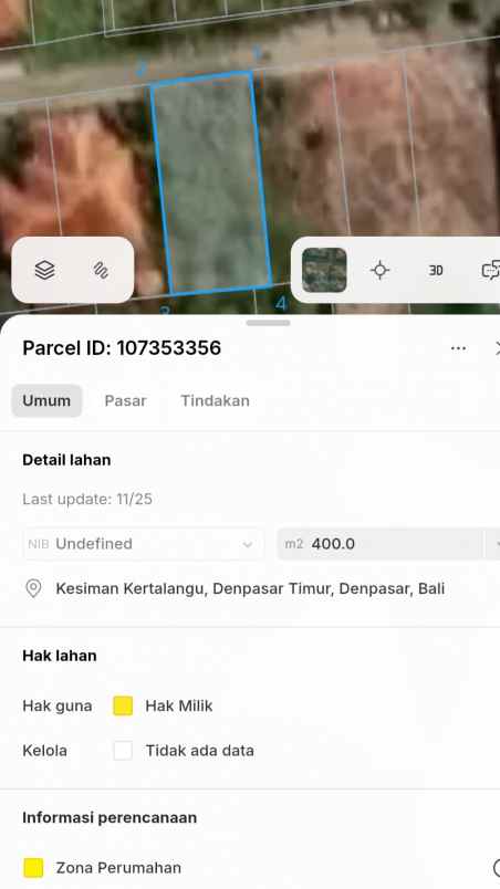 dijual tanah sekar tunjung