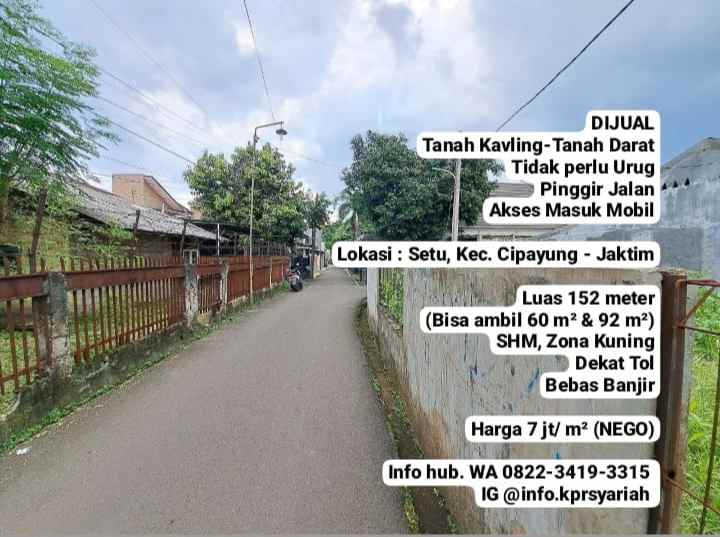 dijual tanah setu