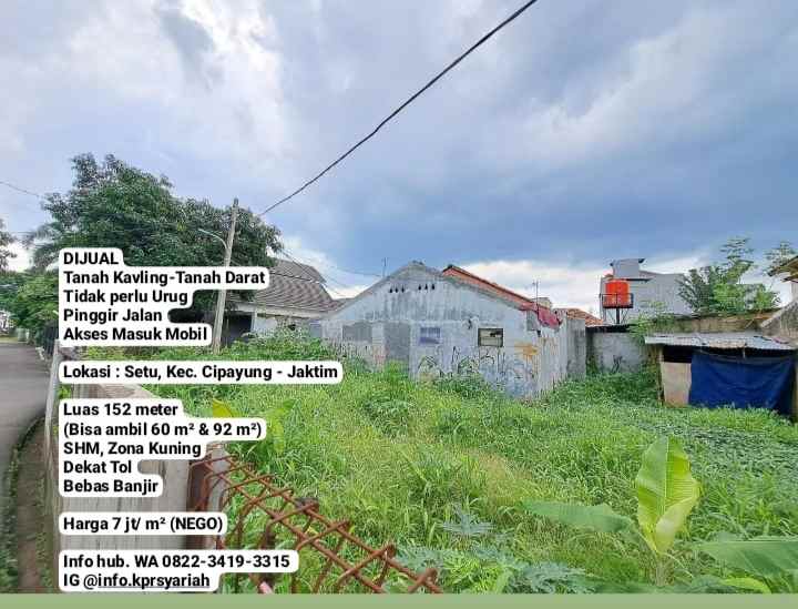 dijual tanah setu