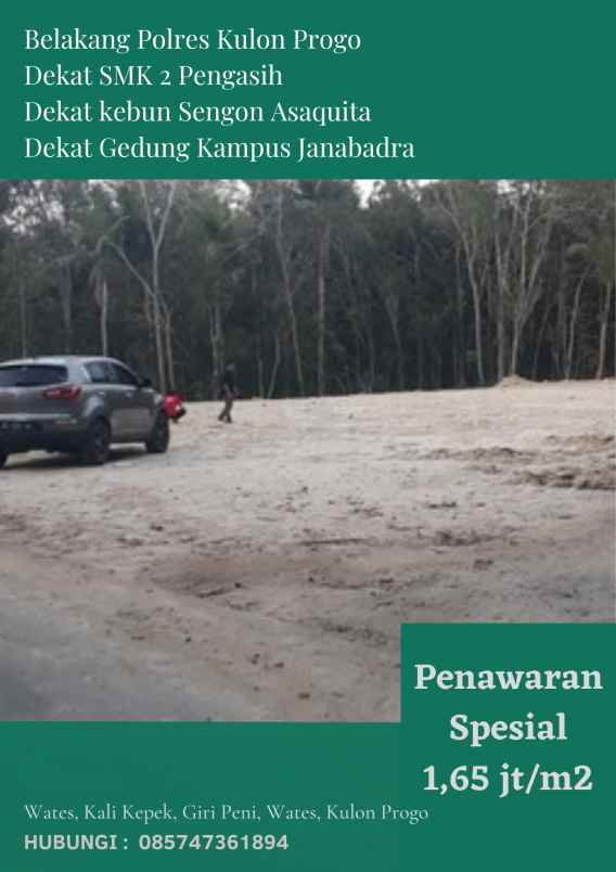 dijual tanah wates kali kepek