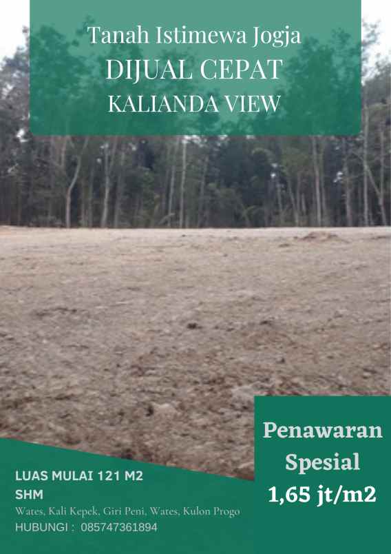 dijual tanah wates kali kepek