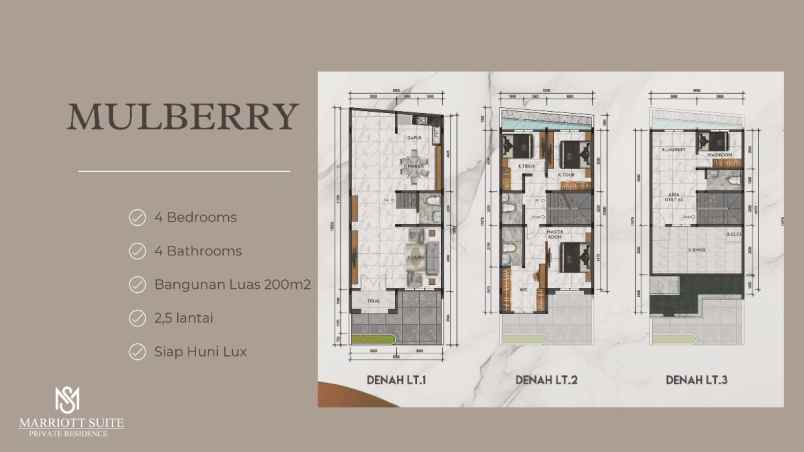 dijual villa komplek marriot suite