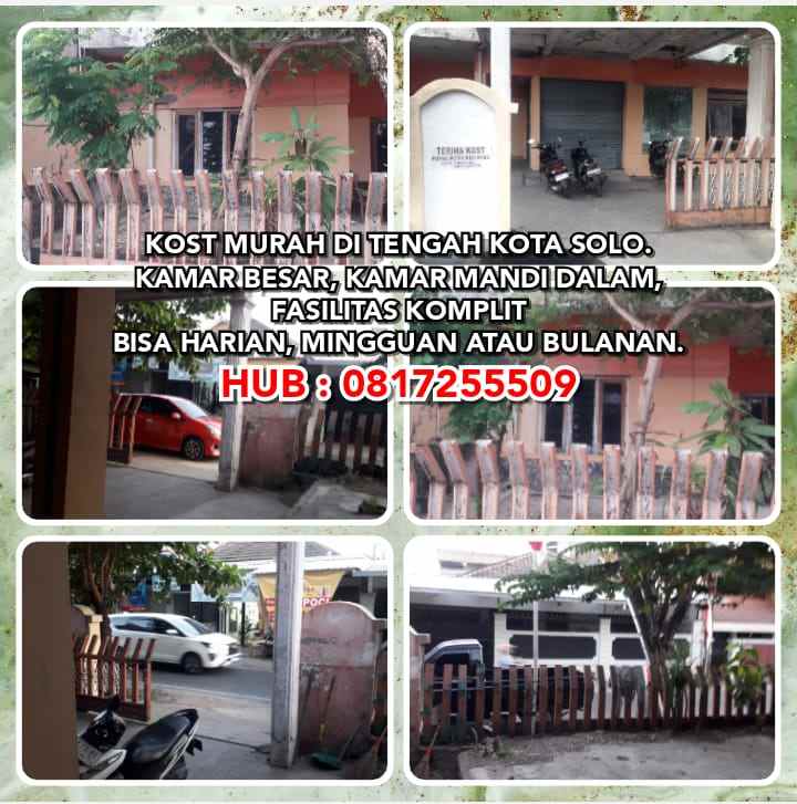 disewakan kost pasar kliwon