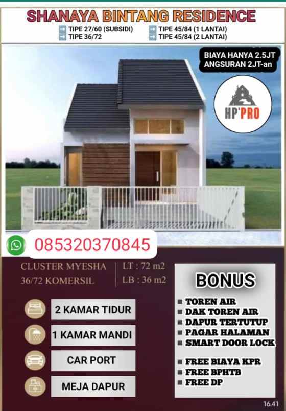 free dp rumah modern terbaik termurah di klari