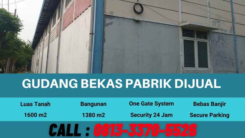 jual bangunan bekas pabrik di lingkar timur sidoarjo