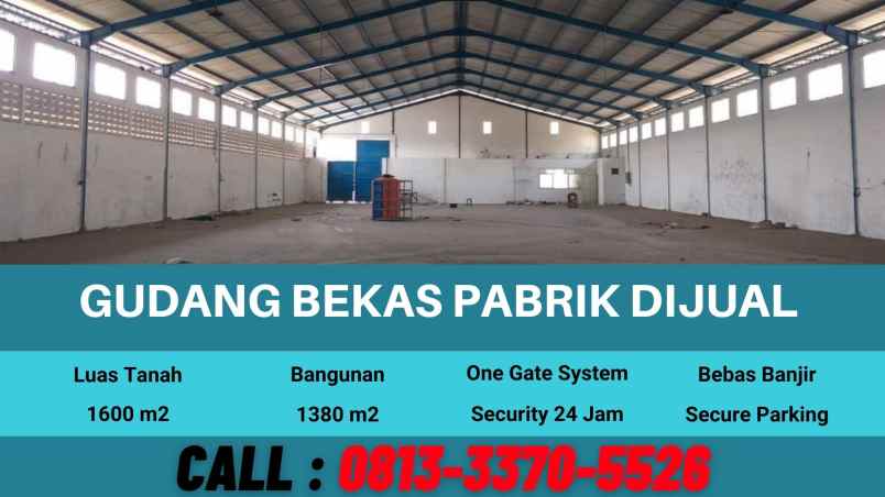 jual bangunan bekas pabrik di lingkar timur sidoarjo