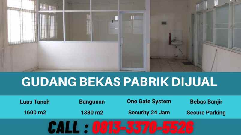 jual bangunan bekas pabrik di lingkar timur sidoarjo