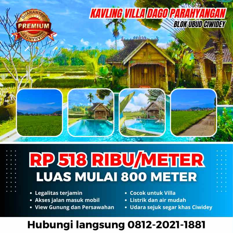 jual tanah murah di ciwidey cocok untuk villa