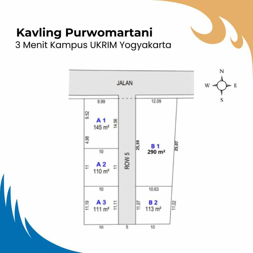 kavling shm 200 meter timur candi sambisari kalasan