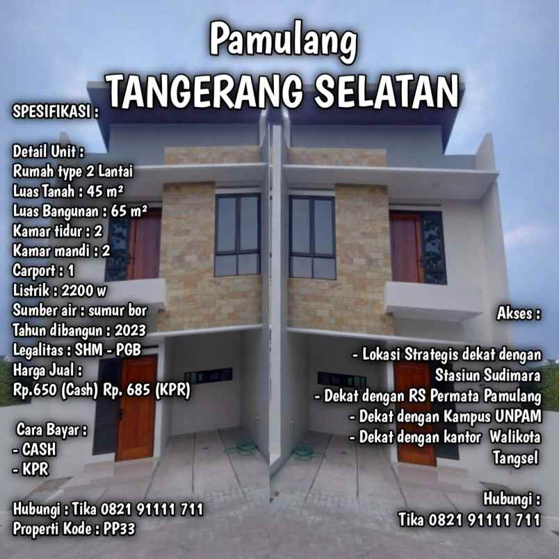 kpr pamulang tangerang selatan rumah siap huni jakarta