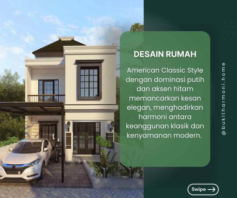 rumah 2 lantai view gunung kota batu di karangploso