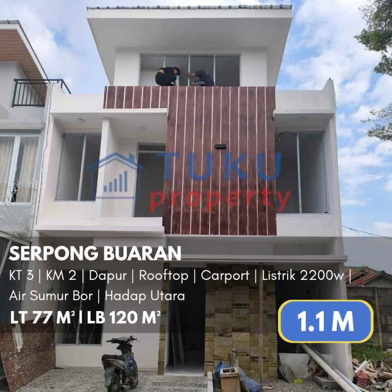 rumah baru 3 lt serpong 1 1 m nego sampai deal