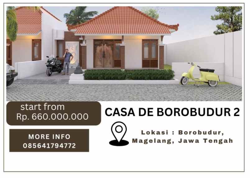 rumah cantik nan mewah di daerah borobudur magelang