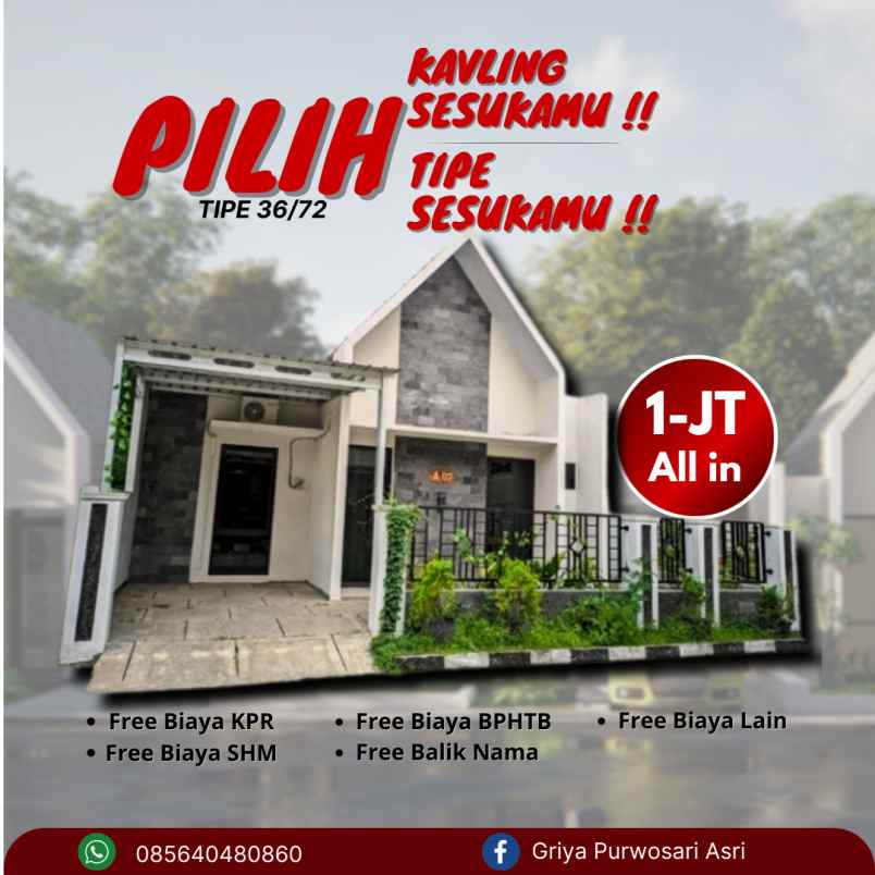 rumah dan kavling murah wonogiri kota