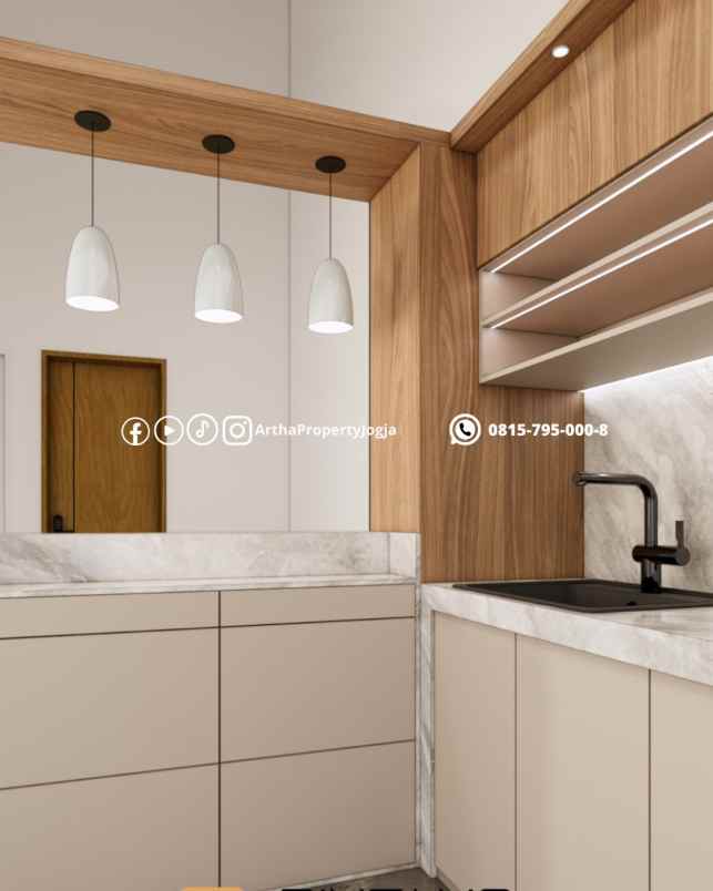 rumah dijual jogja kaliurang semi furnish siap huni