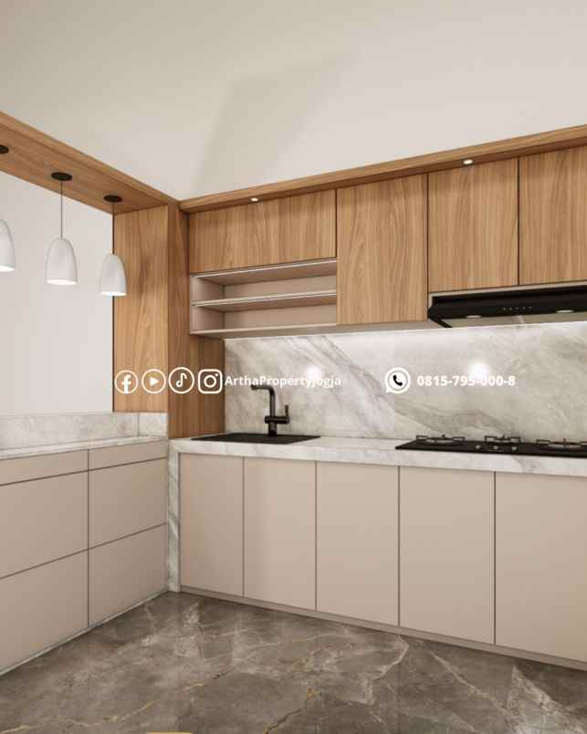 rumah dijual jogja kaliurang semi furnish siap huni