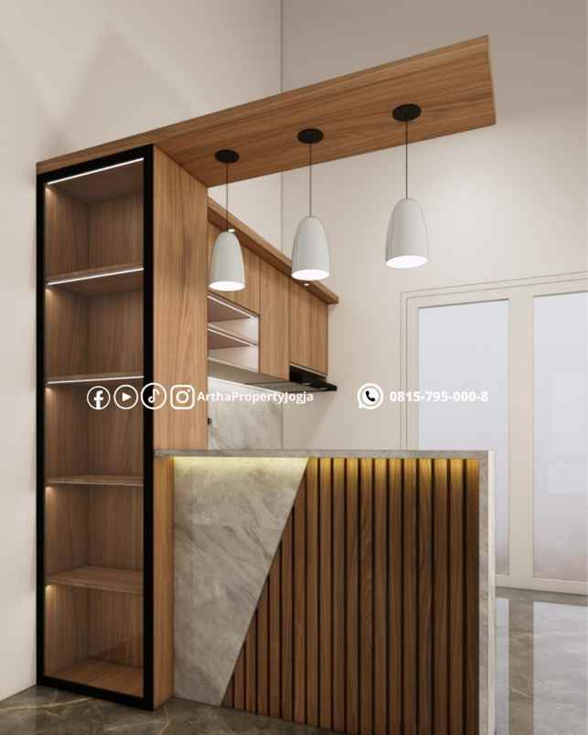 rumah dijual jogja kaliurang semi furnish siap huni