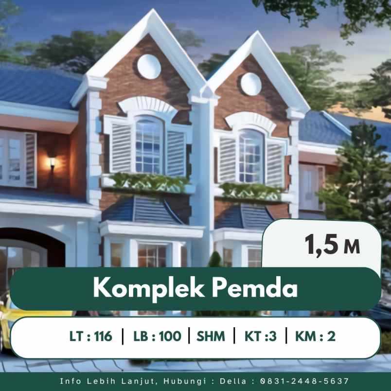 rumah elit di kawasan elit cemara suites komplek pemda