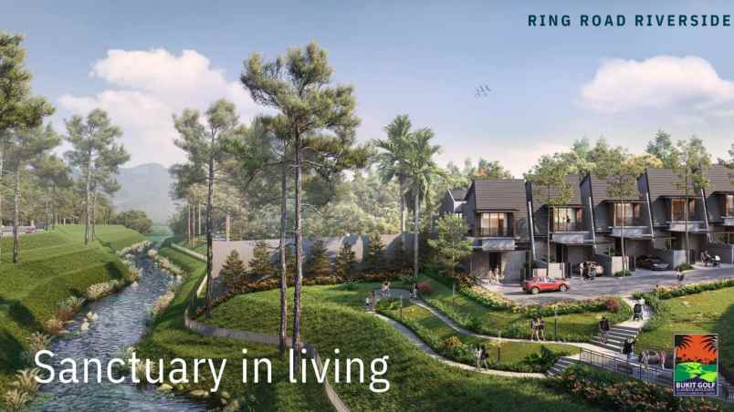 rumah mewah tepi danau di bukit golf cibubur