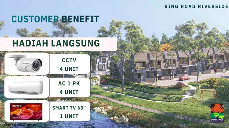 rumah mewah tepi danau di bukit golf cibubur