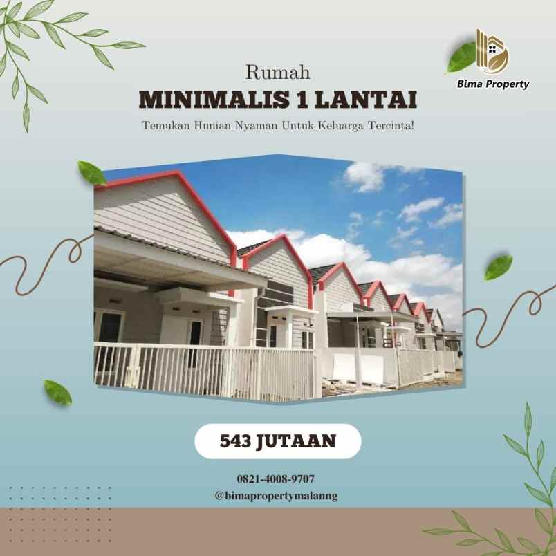 rumah minimalis 1 lantai berada di lowokwaru