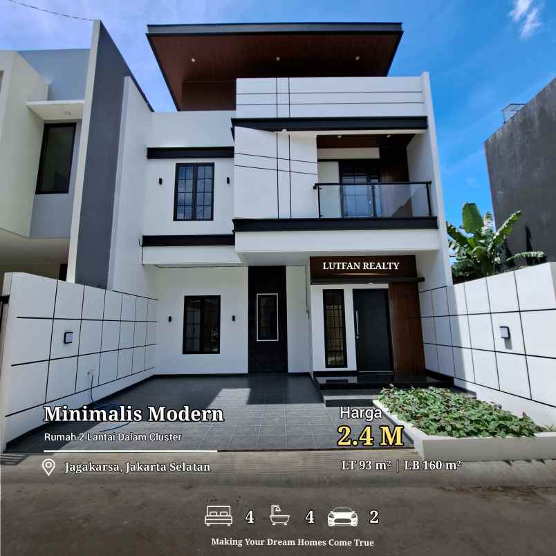 rumah modern minimalis dalam cluster dekat tol andara