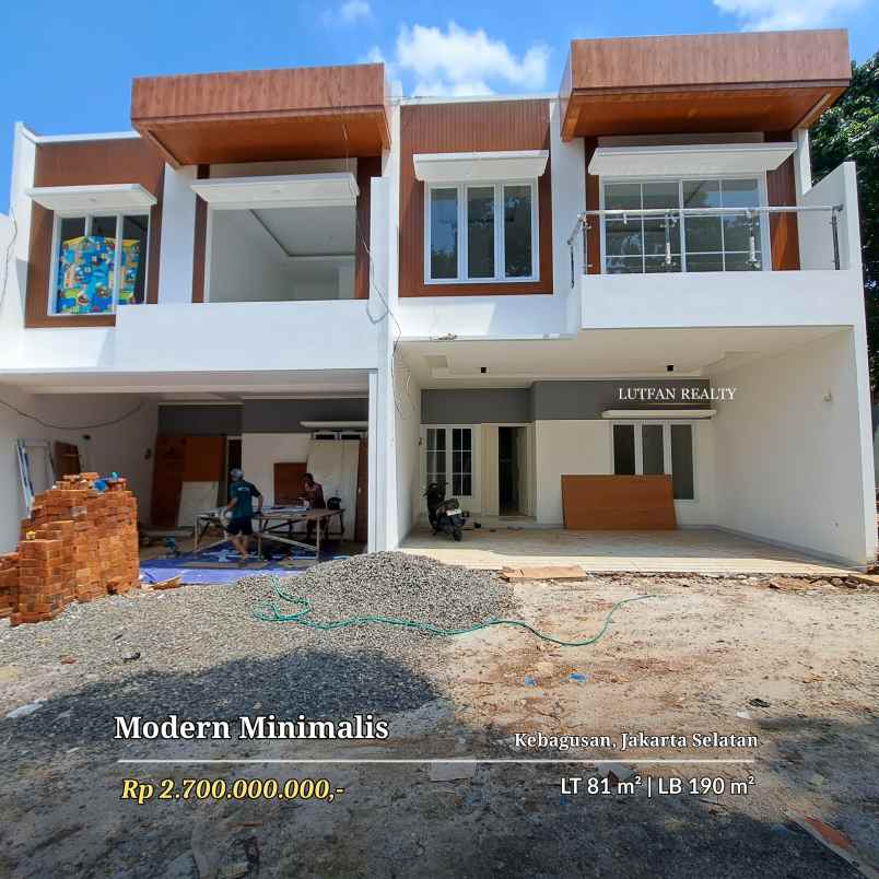 rumah modern minimalis kebagusan pasar minggu