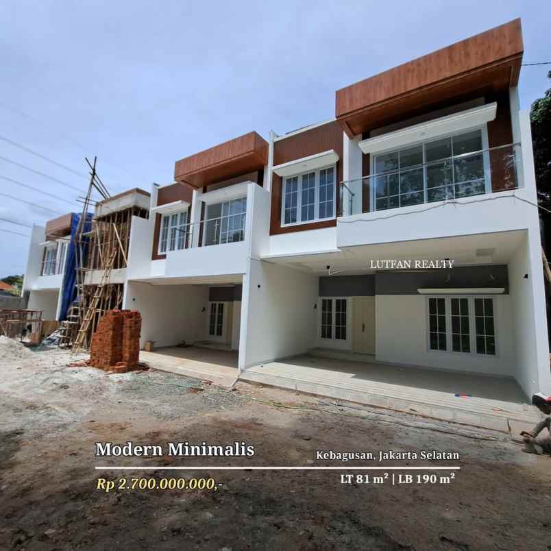 rumah modern minimalis kebagusan pasar minggu