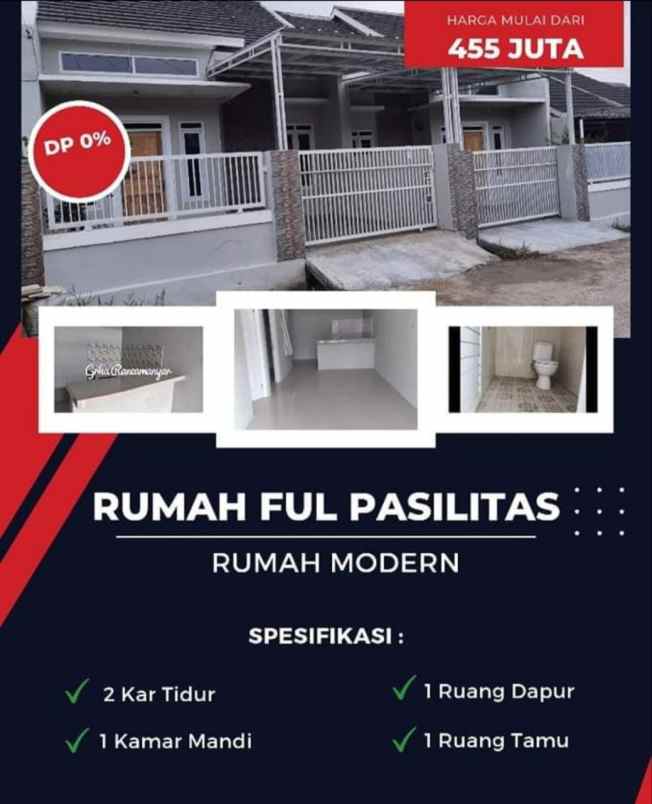 rumah modern minimalis rancamanyar dp 1 juta all in