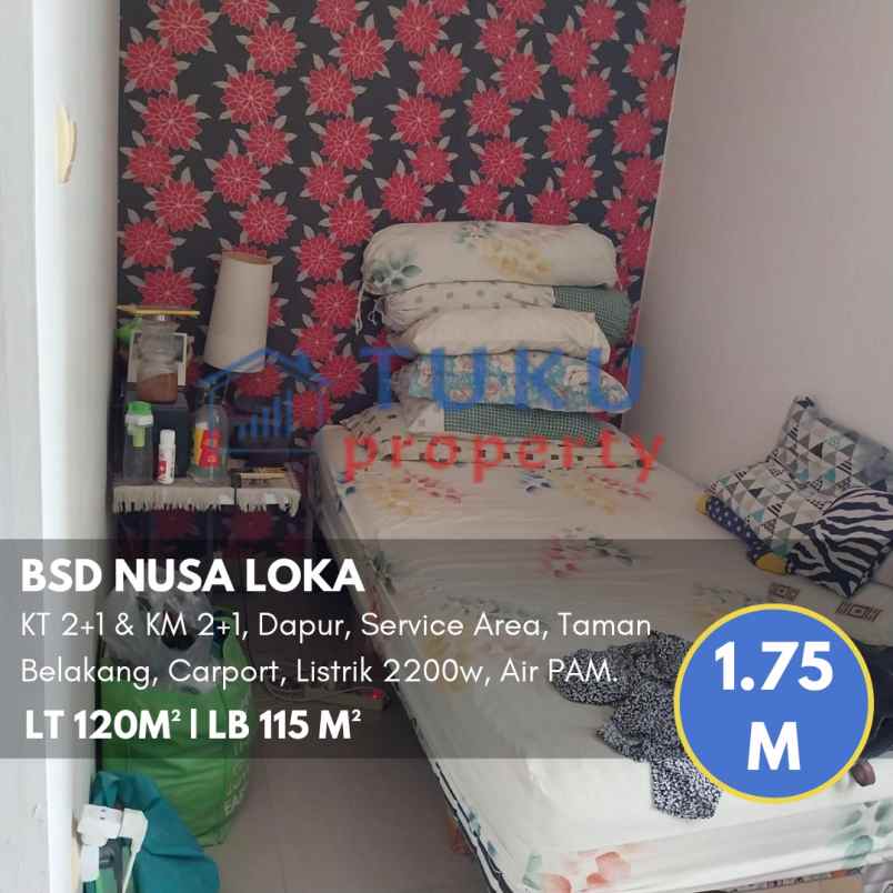 rumah murah bsd di nusa loka bsd