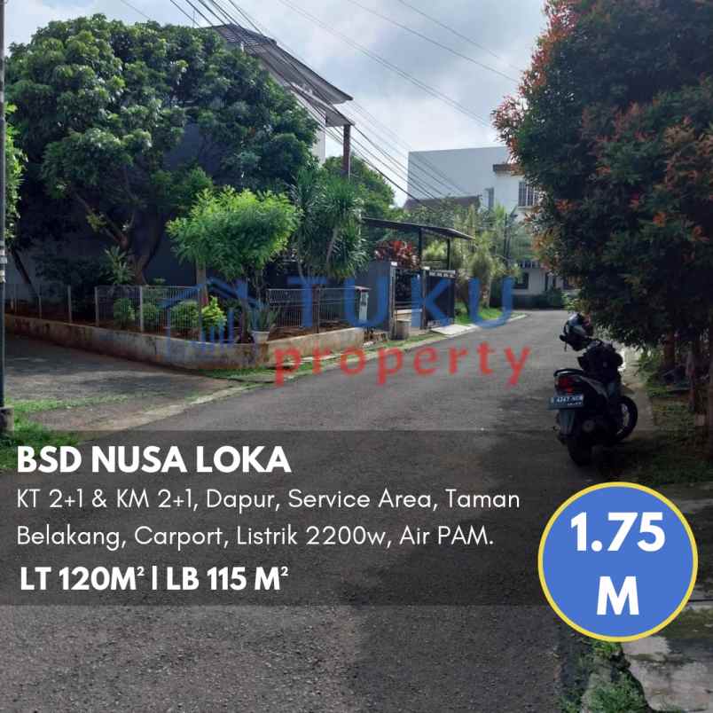 rumah murah bsd di nusa loka bsd