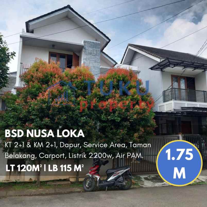 rumah murah bsd di nusa loka bsd