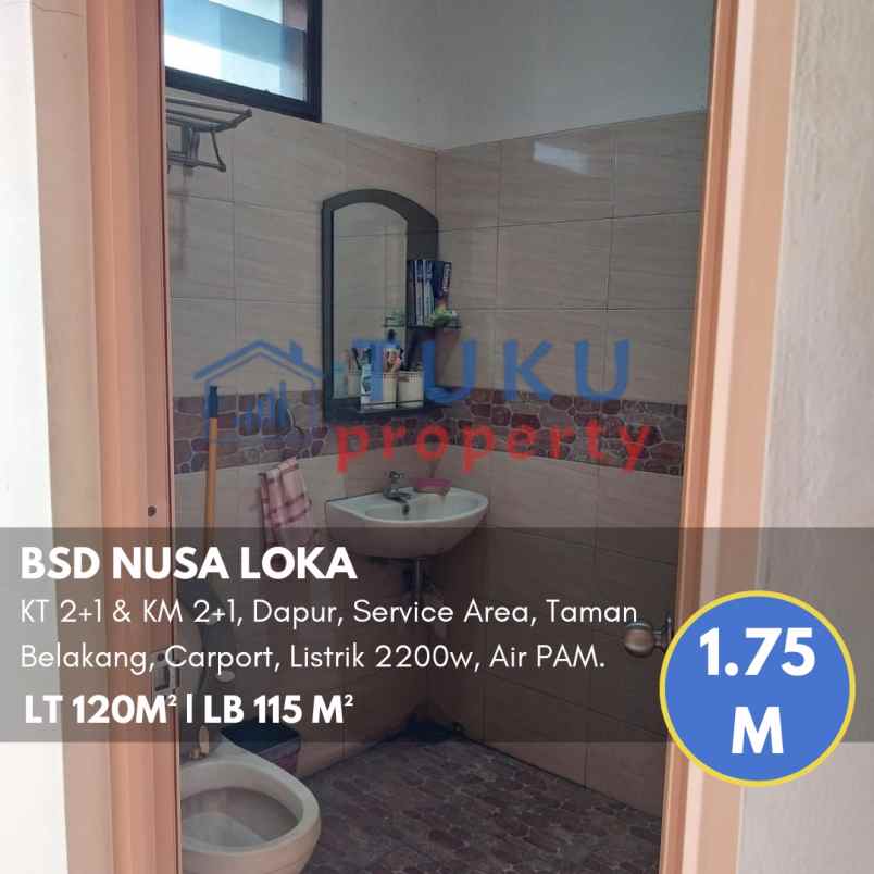 rumah murah bsd di nusa loka bsd